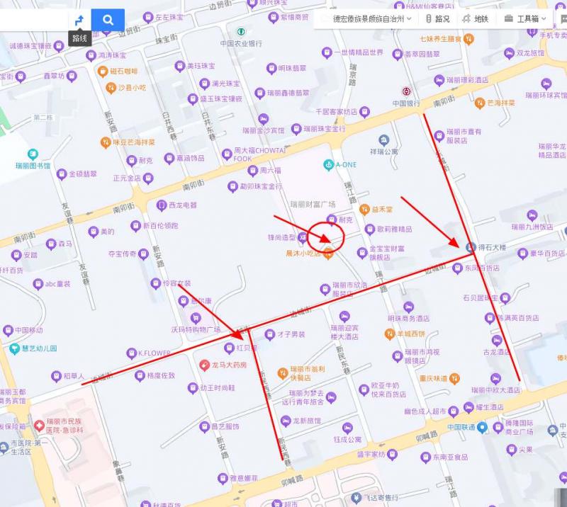 这个是云南瑞丽的站街的位置，她